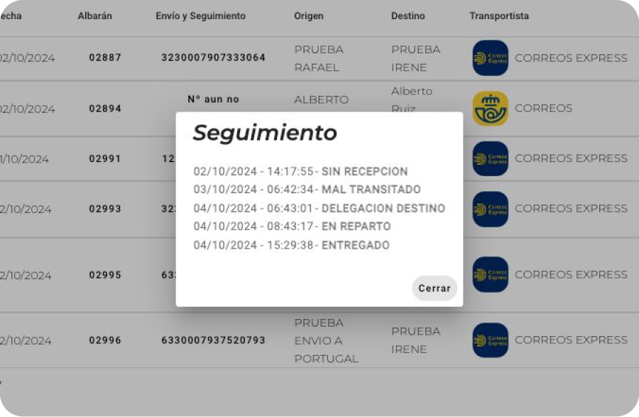 Seguimiento Online - EnvíaloBarato